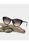 Carat Cat Eye Black Gradient |   Smallest Size Cat Eye Sunglasses |   Double Color Glass 46 Ekartman - 5