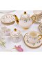 B&S 31-Piece Porcelain Tea Set | French Floral Vintage Tea Cup Saucer Set | Ceramic Tea Party Set wi - 7