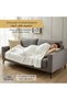 ® DIY Sherpa Blanket 220x240cm - Ultra-Soft Velvet Throw Blanket, Converts to Cushion, Beige - 3