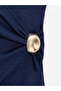 32901 Accessory Detailed T-Shirt-Dark Blue - 7