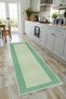 Modern Design Green Chenille Carpet Rug Runner Non-Slip Washable Kitchen Hallway Living Room - 6