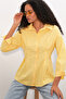 Women's Waist-Fitted Poplin Shirt 20384 - Yellow