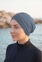 Three-Stripe Cross External Headband - Ready-To-Wear Turban Hijab Pool Swimmer Sports Cap - Gray - 4