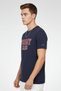 Tommy Jeans Men Crew Neck Short Sleeve Brand Logo T-Shirt, Navy - 3