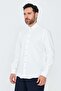 قميص رجالي أبيض بأكمام طويلة من White Dynamic Fit - 2