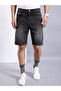 Men Regular Fit Solid Denim Shorts