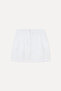 Women's White Straight Fit Linen Shorts