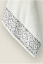 Roma Hand & Face Towel 100% Certified Cotton, 1 Piece with Guipure Pattern, 60X100Cm - Off-White - 2