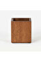 Boxy Wooden Pen Holder, Brown - 7