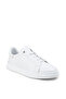 Men's Genuine Leather White Hidden Lace Sneaker Shoes - 6
