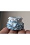 Lovely Lettered Ruffled Bow Candle Holder, Mini Miniature Flower Pot Silicone Mold K-1578, Stone Powder Polyester Plaster Mold