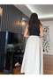 Stone Colored Long Skirt with Elastic Waist - 4