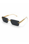 Slimora Royal Black Gold Framed Ultra Light Uv400 Filtered Women's Sunglasses - 2