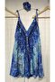 Ethnic Patterned Silk Authentic Mini Summer Dress (Std 34-38) - 3