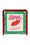 Fringed Throw Pillow Cover with Love Lettering and Lip Pattern - Red Tassel Pop Art Pillowcase - 7