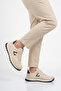 Beige-Navy Blue Comfortable Sole Men's Sports Shoes 2075 m - 3