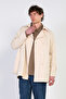 Men's button-down trench coat with belted waist - beige - 3