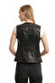 Black 132 Natural Leather Women's Leather Vest - 4