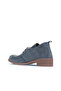 Navy Blue Nubuck Women's Heeled Boots - 4