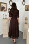 Bow-Tie Patterned Long Dress - 5