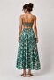 Long Asymmetrical Gypsy Skirt Petrol - 2
