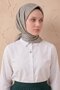 Soft Scarf Lina Flora Dark Ecru 90X90