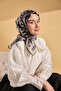 وشاح حرير تويل مخطط مدخن