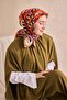 Twill Silk Scarf Stripe Khaki - 2