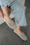 Artux women's studded genuine suede loafer shoes beige - 2