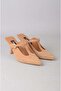 Seç 2622 genuine leather women's heel slipper (heel height: 9 cm) sigaro - 3