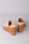 Seç 4022 Genuine Leather Padded Heel Slippers (Heel Height: 10 Cm, Platform: 3.5 cm) Mink Suede - 5