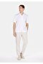 Regular Fit Shirt Neck Jacquard Men's White Short Sleeve Shirt - 3