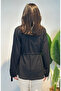 Stella Veil Shirt with Bead Embroidery on the Top and String Tie at the Waist 5265 Black - 4