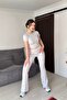 Set of 2 - Cropped Blouse with Bicycle Collar and Half Sleeves and Spanish-Style Pants - 7