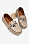 Boy's Beige Comfortable Thermo Sole Buckle Loafer - 4