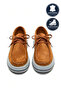 Rover Genuine Suede Leather Tan Men's Saddle Stitched Comfortable Thick Sole Daily Casual Loafer Shoes - 5