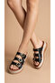 Round Three-Stripe Gold Buckle Detailed High Heeled Comfortable Women's Summer Slippers Sandals - 4