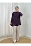 Sima Short Front Long Back Shirt-Ma3011 Plum - 2