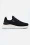 Side Striped Knitwear Children's Sports Shoes Black White - 2