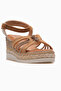 Women's Wedge Heeled Daily Slippers 26Y 26Y231 Beige - 4