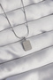 316L Steel Silver Color Square Charm Model Necklace