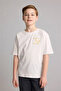 100% Cotton Regular Fit Crew Neck Printed Short Sleeve T-Shirt Boys H7563A826Sm