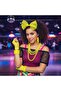80S 90S Neon Yellow Party Set – Necklace Earrings Crown - 2