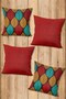 Digital Printed Soft Textured 4-Piece Throw Pillow Cover Set Krl0103 - 4
