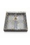 4-Piece Luxury Acrylic Crystal Candy Bowl Set with Brown Wooden Tray & Acrylic Lid | 24×24 cm