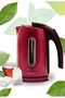 1.7L Pink Cordless Steel Kettle with Removable Filter and LED Light(ME-KT1103SSPK) (1850-2200W) - 2