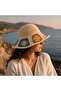 Spk-12005 Colorful Floral Embroidered Handmade Straw Bucket Hat |   Eos Collective - 2