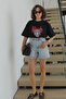 Women's Light Blue Premium Denim Shorts