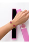Pink Clover Detailed Gold Color Women's Bracelet |   Stylish and Elegant Daily Combination Jewelry