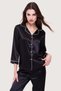 Women's Satin Piping & Long Sleeve Pajama Set - Stylish Home Wear with Special Box - 3